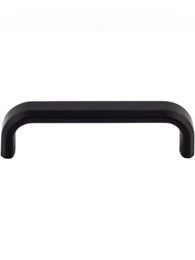 Top Knobs TK3011BLK 3-3/4 In. (96mm) Ellis Collection Telfair Pull, Flat Black